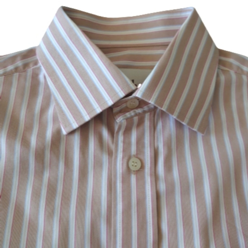 KACHINS Men's Cotton Stripes Custom Made Dress Shirt